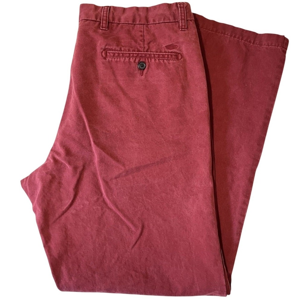 Dockers D3 Mens Red Chino Pants 38x34 Classic Fit Straight Leg 100% Cotton